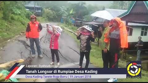 Longsor di Rumpiae, akibatnya jalan retak,bergelombang & beberapa rumah terancam tertimbun