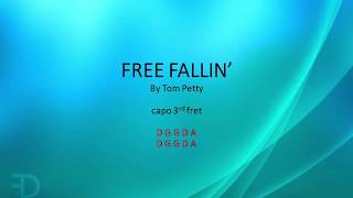 Video thumbnail of "Free Fallin by Tom Petty - Easy Chords and Lyrics"