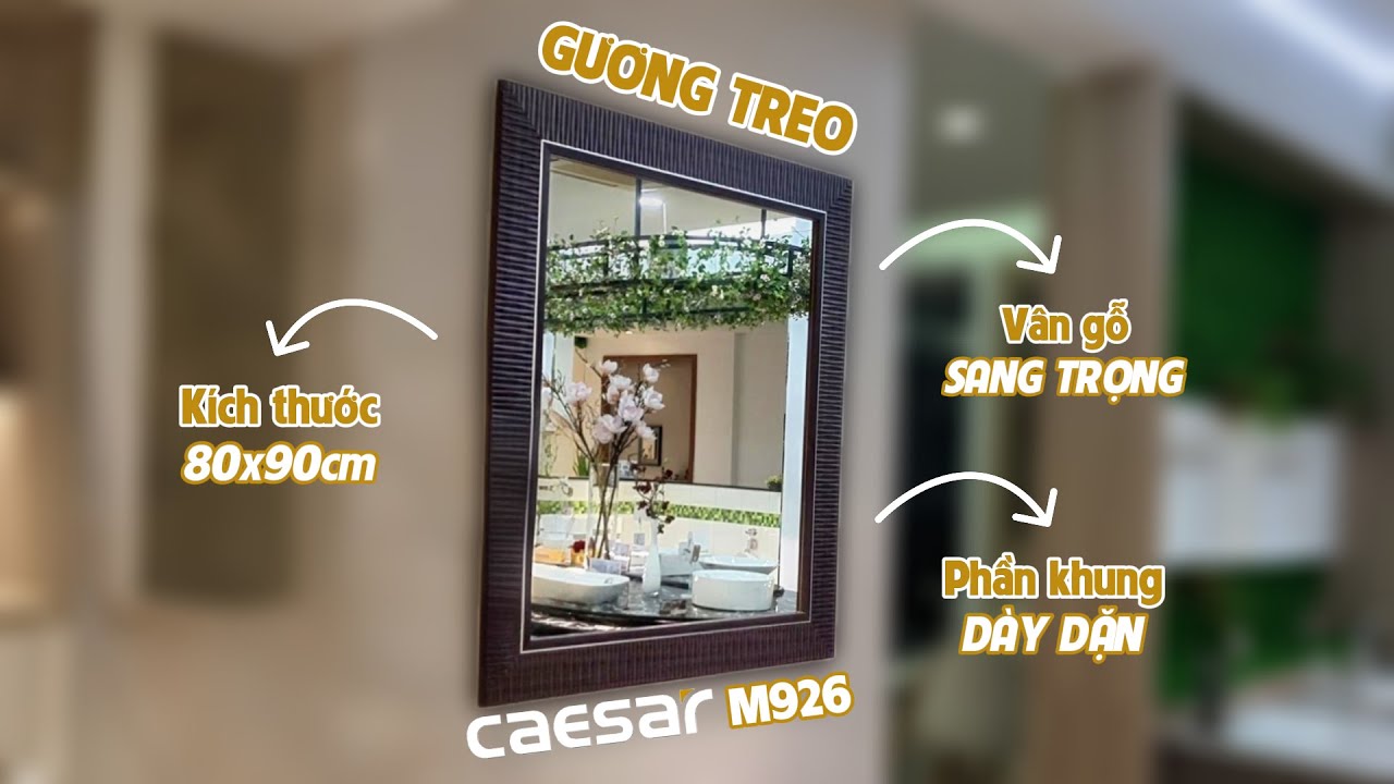 Gương soi khung nhựa cao cấp 80x90cm Caesar M926