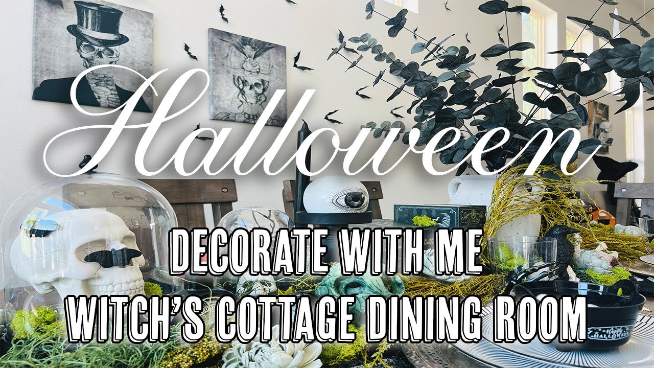 Halloween Witch's Cottage / Haunted Dinner Party / Dining Room / Halloween Decorate With Me Pt. 2