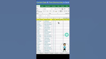 Current Date and Time Shortcut Key in Excel #msexcel #excel #exceltips #exceltutorial #excelshorts