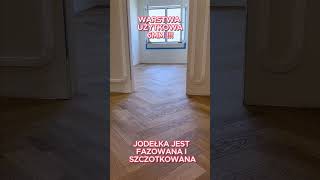 Jodełka klasyczna firmy Dąbex z 6 mm warstwą użytkową klasa Natur  #remontdomu #jodełka #podłoga