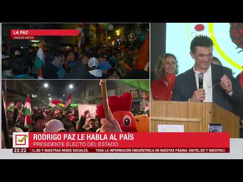 Rodrigo Paz gana la segunda vuelta: este fue su primer mensaje a la nación