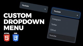 How To Make Drop Down Menu Using HTML And CSS