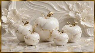 6H Luxury Marble Apple Frame TV Art | Elegant 3D Ivory Wall Decor Screensaver 4K 🍎 screenshot 2