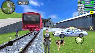 Miami Girl Dog Crime Vegas City Simulator #2 - Police Car at Train Station - Android Gameplay screenshot 4