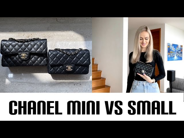 CHANEL SMALL CLASSIC FLAP VS MINI + Mod shots