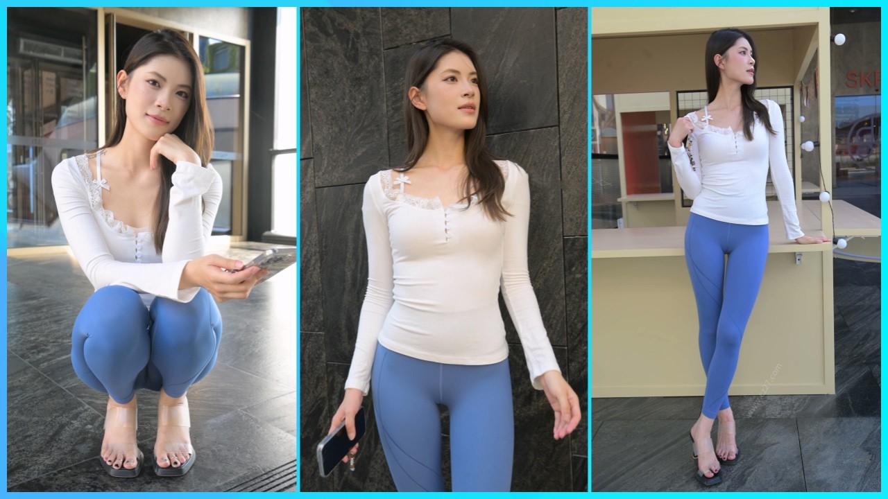 马年新春特辑：蓝渊沉璧 瑜伽裤🦄（model 雨婷）祝各位新年快乐！马上暴富！马上幸福！  #橙子摄影  4K高清 魔镜街拍 china model street photography