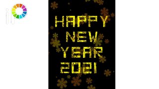 How To Create New Year Greeting 2021 In Ibispaint X [iPad] || Ibis Painter Sara screenshot 5