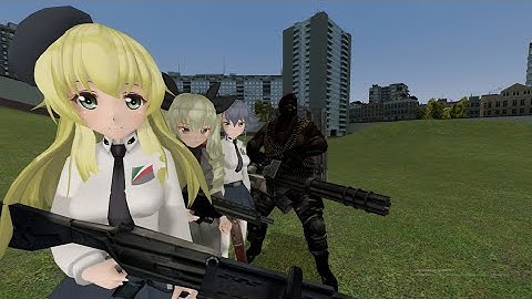 Anzio high school VS Minigun majini (GMOD Npc battle)