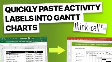 Quickly paste activity labels in Gantt charts in think-cell