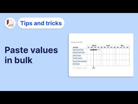 Quickly paste activity labels in Gantt charts in think-cell