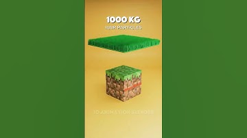 1KG vs 1000KG Cloth Simulation in Minecraft🔥💎🗳️ #3danimation #blender3d #asmr