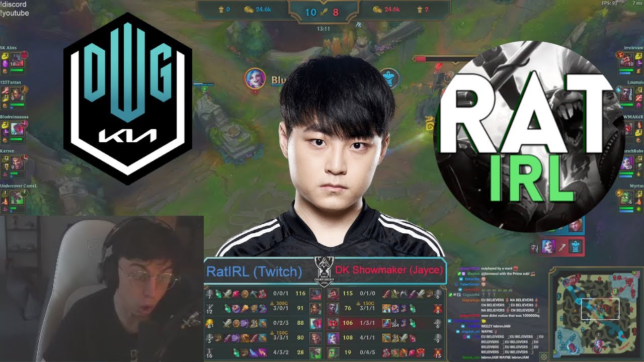 Реакция Кэдрела на то, что RATIRL в одиночку убил DK Showmaker!!