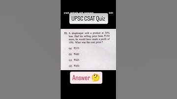 UPSC CSAT Quiz | Mr. Ayyappan sir #trending #ias #ips #ayyappansirsaptitude #upsc