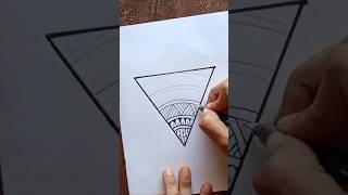 Triangle mandala art for beginners ✨ #triangle #shorts #mandala  #mandalart #mandalaartforbeginners