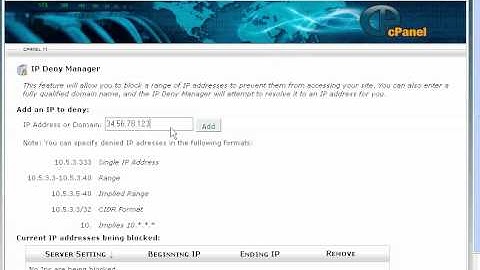 Chặn IP truy cập - IP deny Đại lý (cPanel)