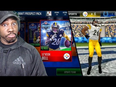 124 OVR LE'VEON BELL DRAFT MASTER HAS 120 SPEED! Madden Mobile 18 Gameplay Ep. 48