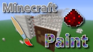 Minecraft- Redstone paint program that saves and loads images (V.1.0)