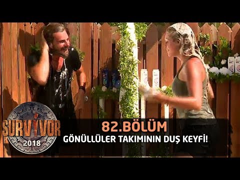 Gönüllüler takımının duş keyfi! | 82. Bölüm | Survivor 2018