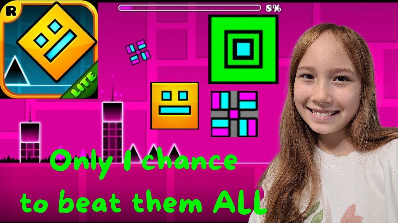 Can I beat every level in Geometry Dash Lite?! - YouTube