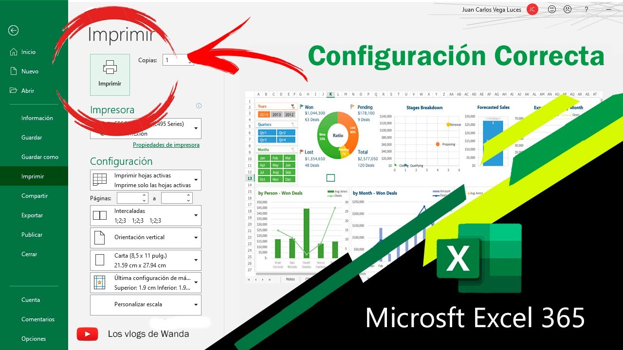 Como Imprimir En Excel 365 Correctamente - YouTube