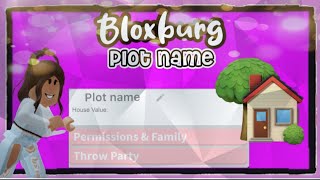 How to change the name of your plot in Roblox Bloxburg
