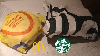 Starbucks Sausage, Cheddar & Egg Sandwich vs McDonald's Sausage McMuffin with Egg Starbucks Sausage, Cheddar & Egg Sandwich vs McDonald's Sausage McMuffin with Egg