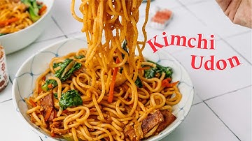 30 minute Stir Fried Kimchi Udon Recipe | Kimchi Noodles | Kimchi udon noodle stir fry | 김치 우동 볶음