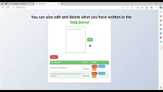 Daily Journal App (Using Django)