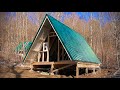 Cabin build in the woods  roof and walls