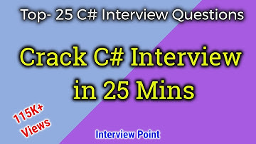 Top-25 C# Interview Questions with Answer || Interview Point | D. K. Gautam