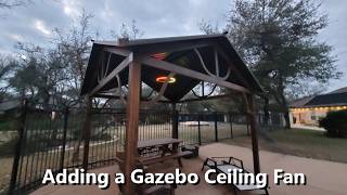 Adding a ceiling fan to outdoor gazebo - Moksiled F-XX20BK-1D02HD2