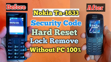 Nokia Ta-1633 Security Code Unlock Without PC | Nokia 1633 Hard Reset | Waseef Official 