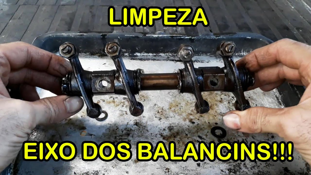 LIMPEZA DO EIXO DOS BALANCINS DO MOTOR A AR (PARTE 1/2)