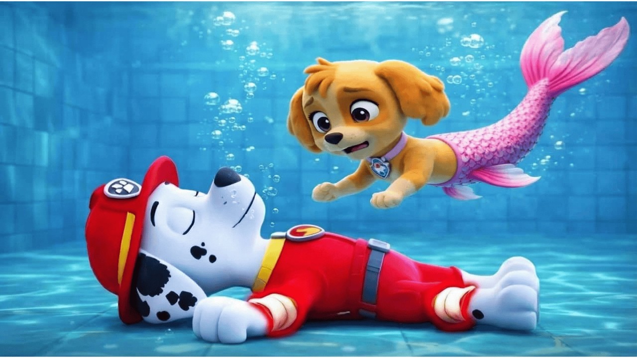 ¡Date prisa! ¿SKYE la Sirena salva a ¡MARSHALL en el océano profundo? | PAw PatRol en Español