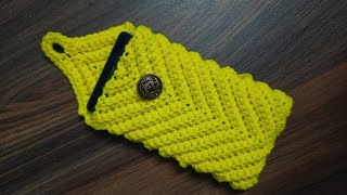 How to crochet a cell phone case/mobile cover #26 . by gitanjali's tutorial