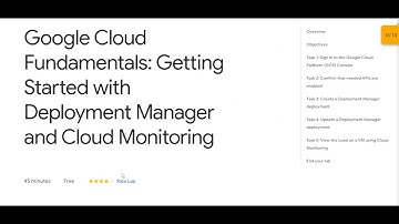 Qwik lab Google Cloud Fundamentals Getting Started with Deployment Manager and Cloud Monitoring