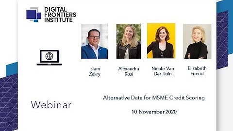 Webinar: Alternative Data for MSME Credit Scoring (10-11-2020)