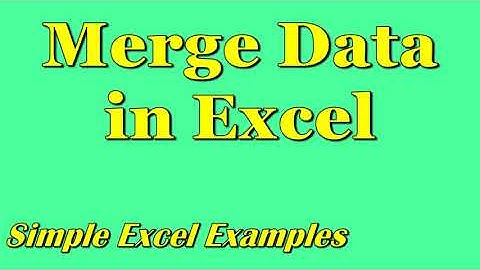 Merge Data using the CONCATENATE Function in Excel (Simple Example)