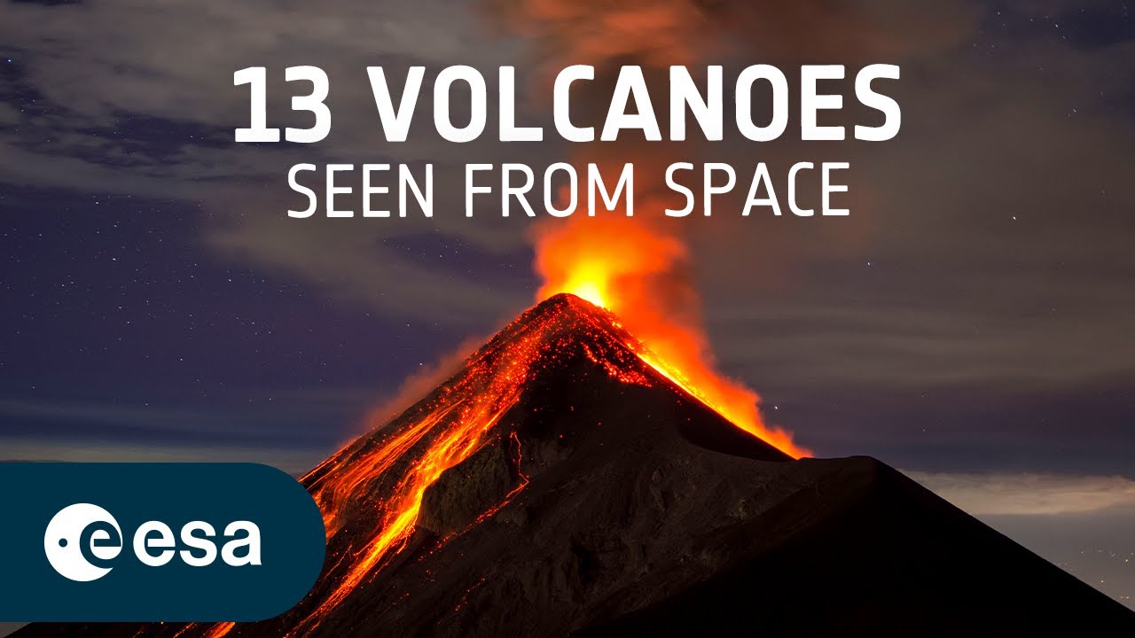 13 volcanoes seen from space - YouTube