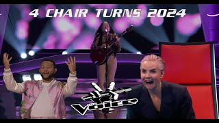 Incredible Auditions: Witness the Power of 4 Chair Turns on The Voice 2024!