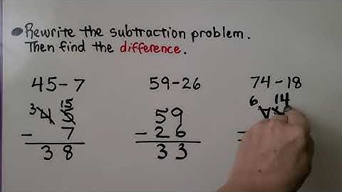 2nd Grade Math 5.7, Rewrite 2-digit Subtraction