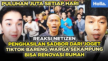 Reaksi Netizen Penghasilan Sadbor Dari Joget TikTok Bareng Warga Sekampung Bisa Renovasi Rumah