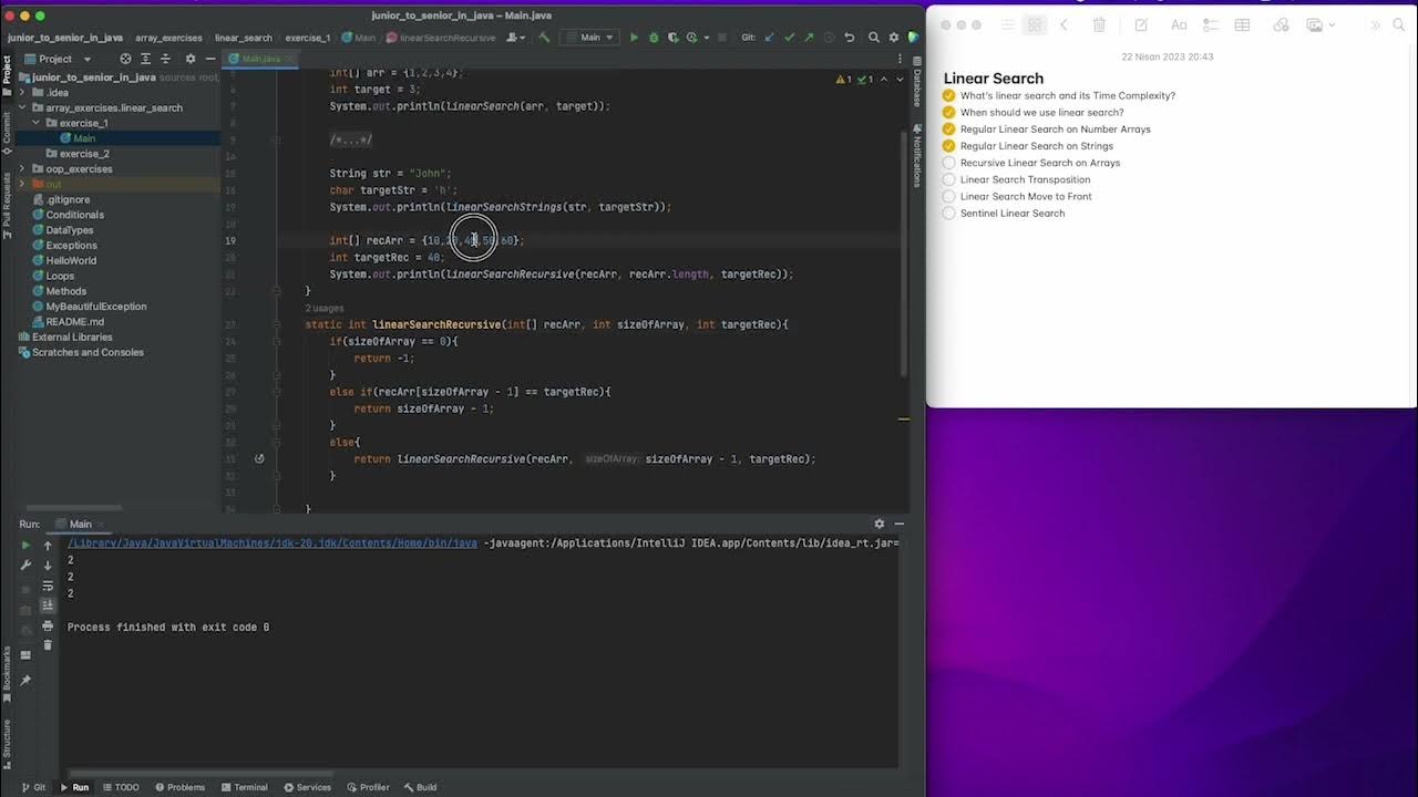 Linear Search Algorithm in Java Arrays Complete Tutorial - YouTube