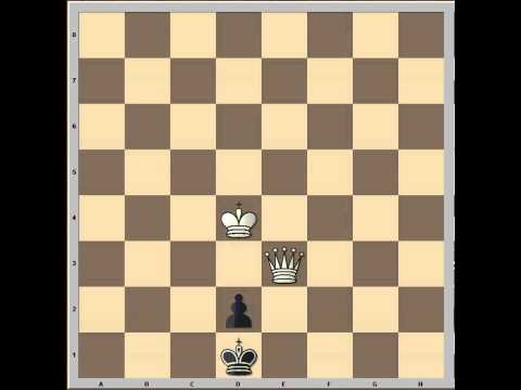 Queen versus passed pawn endgame