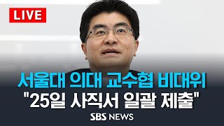 [속보] 서울대 의대 교수들 &quot;25일 사직서 일괄 제출&quot; / SBS