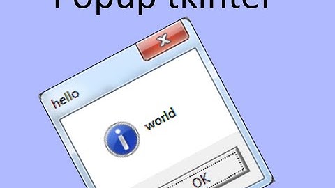 Popup in Python + tkinter