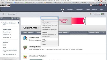 Blackboard 9 - Copy and Move Content Between Courses