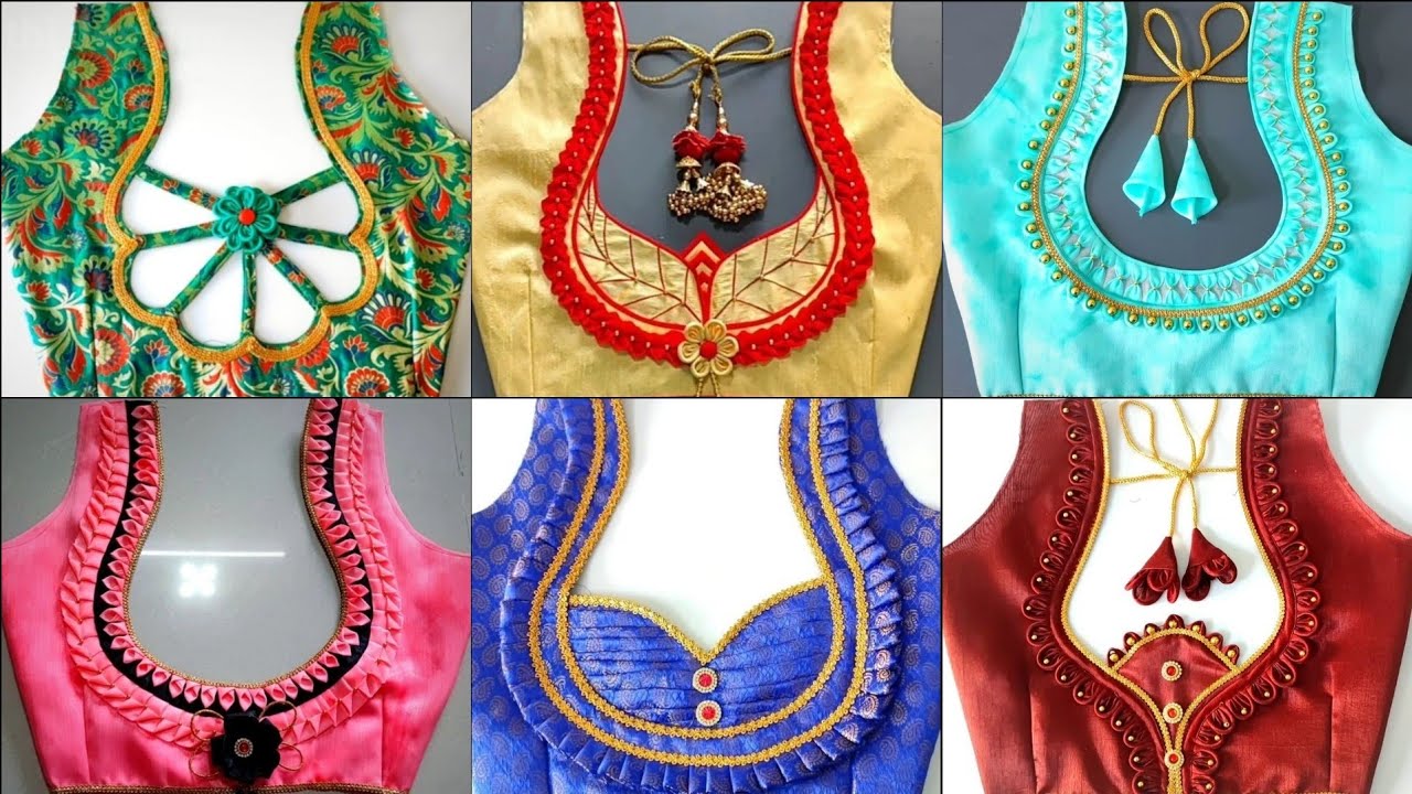 blouse neck designs with patch work